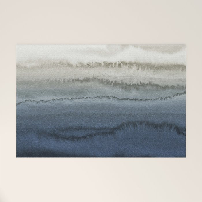 WITHIN THE TIDES - CRUSHING WAVES BLUE Welcome Mat Gallery Image 1