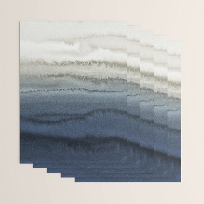 WITHIN THE TIDES - CRUSHING WAVES BLUE Wrapping Paper Gallery Image 3