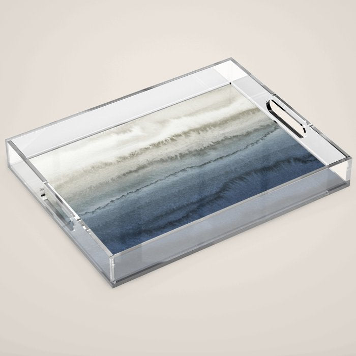 WITHIN THE TIDES - CRUSHING WAVES BLUE Acrylic Tray Gallery Image 1