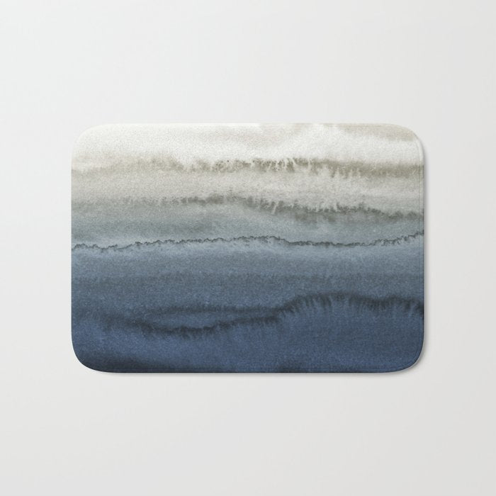 WITHIN THE TIDES - CRUSHING WAVES BLUE Bath Mat Gallery Image 1
