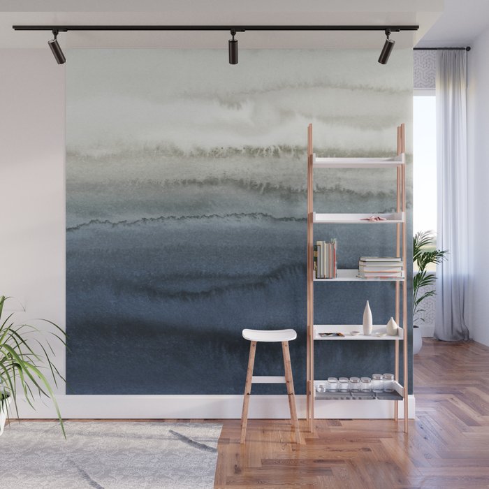 WITHIN THE TIDES - CRUSHING WAVES BLUE Wall Mural Gallery Image 1