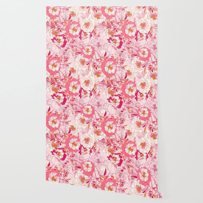 Pink flowers of peonies Wallpaper Gallery Image 2