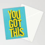 You Got This motivational typography poster inspirational quote bedroom wall home decor Stationery Card Gallery Image 2