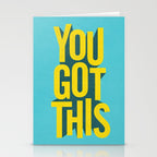You Got This motivational typography poster inspirational quote bedroom wall home decor Stationery Card Gallery Image 2