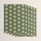 Boho Summer Sun Pattern X Kelly Green and Yellow Wrapping Paper Gallery Image 3