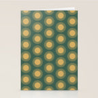 Boho Summer Sun Pattern X Kelly Green and Yellow Stationery Card Gallery Image 2