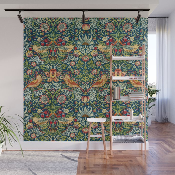 William Morris "Strawberry Thief" 11. Wall Mural Gallery Image 1