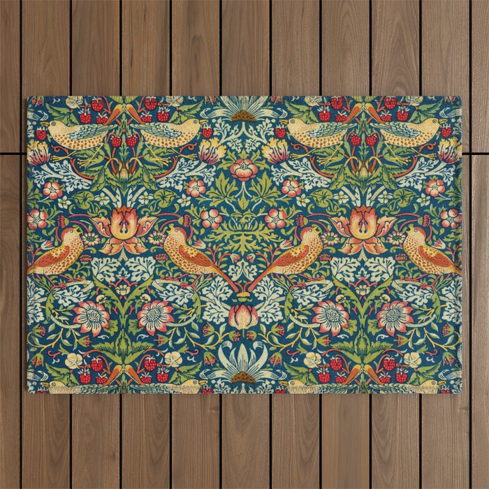William Morris "Strawberry Thief" 11. Outdoor Rug Gallery Image 1