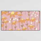 Chamomile Dream Pink Desk Mat Gallery Image 3