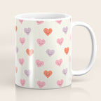 Happy love heart face doodle pattern Coffee Mug Gallery Image 1