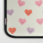 Happy love heart face doodle pattern Laptop Sleeve Gallery Image 3