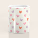 Happy love heart face doodle pattern Coffee Mug Gallery Image 4