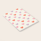 Happy love heart face doodle pattern Notebook Gallery Image 3