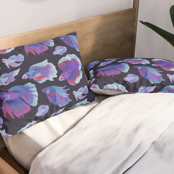 Blue Betta Pillow Sham Gallery Image 2
