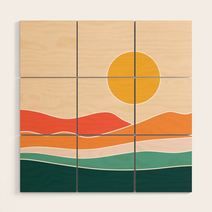 Abstract Landscape 23A Wood Wall Art Gallery Image 1