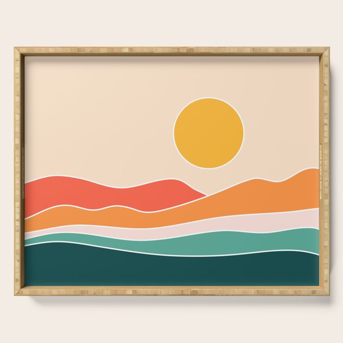 Abstract Landscape 23A Serving Tray Gallery Image 1
