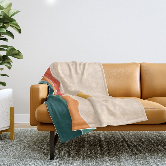 Abstract Landscape 23A Throw Blanket Gallery Image 1