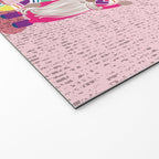 I gnome you // pastel pink background little happy and lovely gnomes with rainbows fuchsia pink hearts Welcome Mat Gallery Image 2
