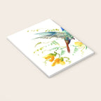 Hummingbird and Flowers, floral design Hawaiian tropical Notebook Gallery Image 3