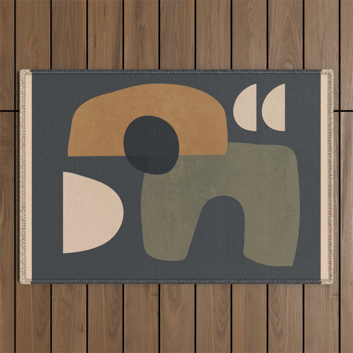 Abstract Minimal Shapes 76 Outdoor Rug Gallery Image 1