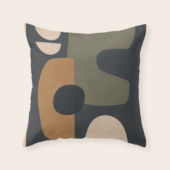 Abstract Minimal Shapes 76 Throw Pillow Gallery Image 1