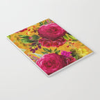 Vintage & Shabby Chic - Sunny Magenta Spring Roses Botanical Flower Garden Notebook Gallery Image 3