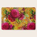 Vintage & Shabby Chic - Sunny Magenta Spring Roses Botanical Flower Garden Cutting Board Gallery Image 1