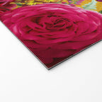 Vintage & Shabby Chic - Sunny Magenta Spring Roses Botanical Flower Garden Welcome Mat Gallery Image 2