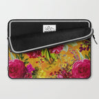 Vintage & Shabby Chic - Sunny Magenta Spring Roses Botanical Flower Garden Laptop Sleeve Gallery Image 2