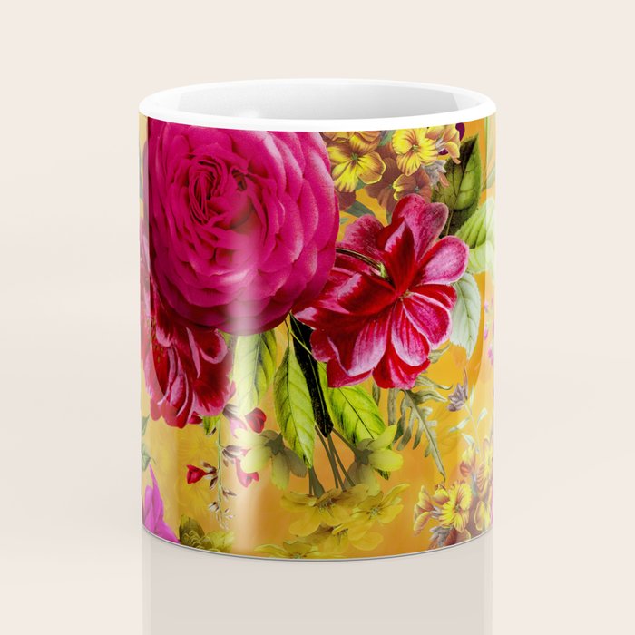 Vintage & Shabby Chic - Sunny Magenta Spring Roses Botanical Flower Garden Coffee Mug Gallery Image 4