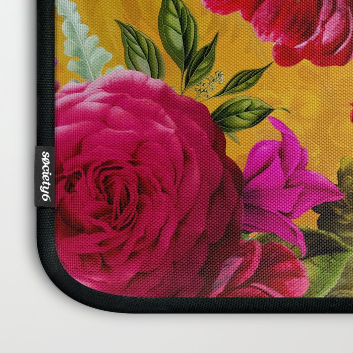 Vintage & Shabby Chic - Sunny Magenta Spring Roses Botanical Flower Garden Laptop Sleeve Gallery Image 3