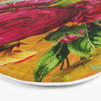 Vintage & Shabby Chic - Sunny Magenta Spring Roses Botanical Flower Garden Bath Mat Gallery Image 3