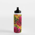 Vintage & Shabby Chic - Sunny Magenta Spring Roses Botanical Flower Garden Water Bottle Gallery Image 3