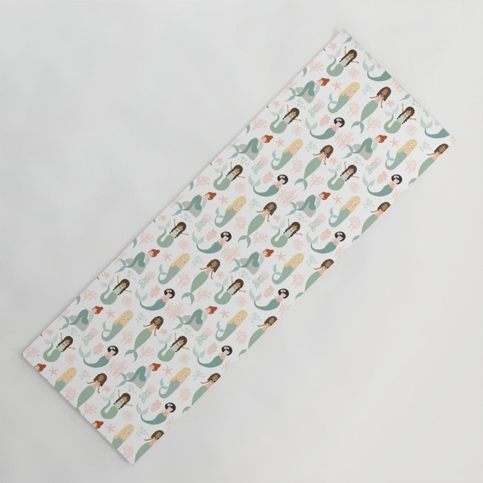 Mermaid Friends, Mermaid Art, Little Mermaids, Mermaid Decor, Nursery Yoga Mat Gallery Image 1