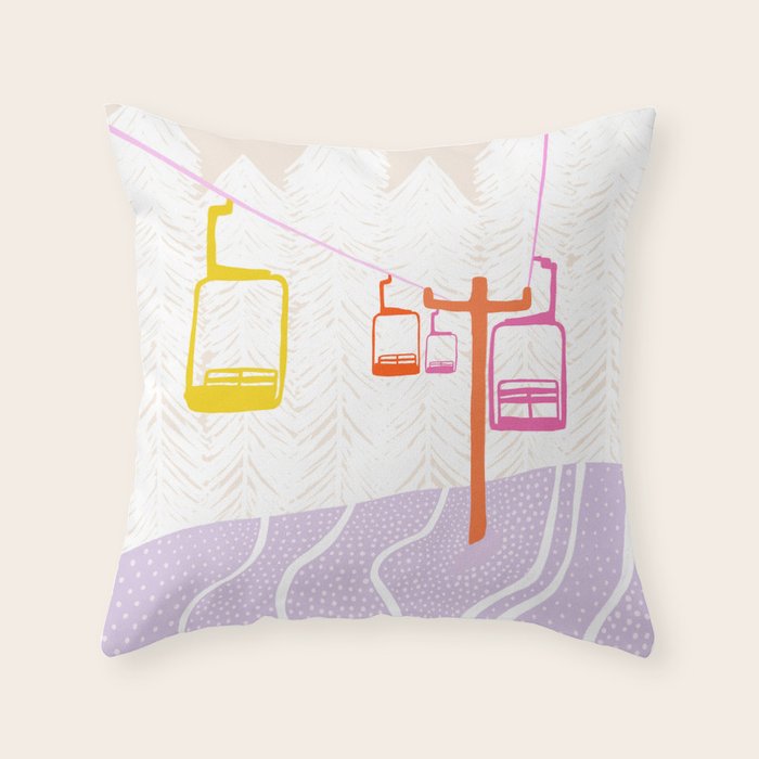 chairlift Throw Pillow Gallery Image 6