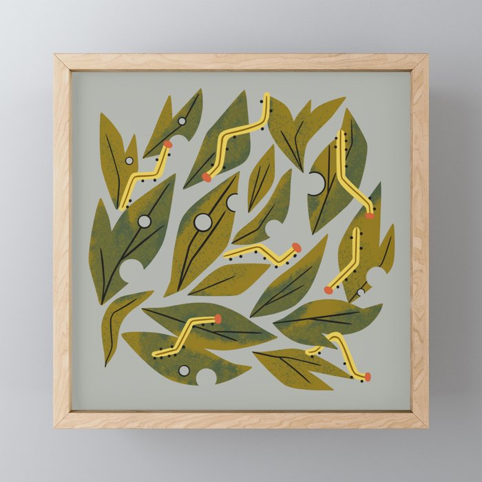 Munching Caterpillars Mini Art Print Gallery Image 1