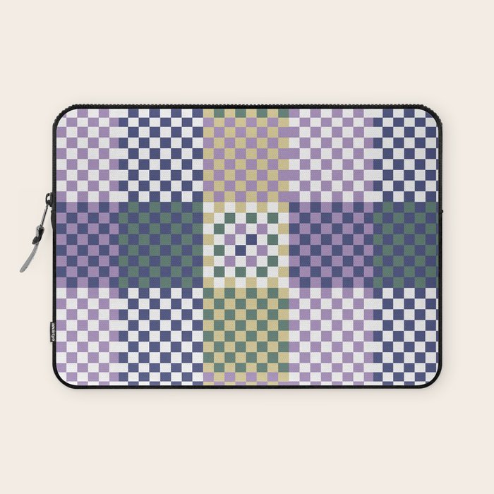 Bold colors block grid C Laptop Sleeve Gallery Image 1