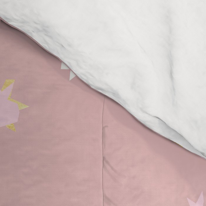 Floating Confetti - Pink Blush and Gold Comforter Gallery Image 4