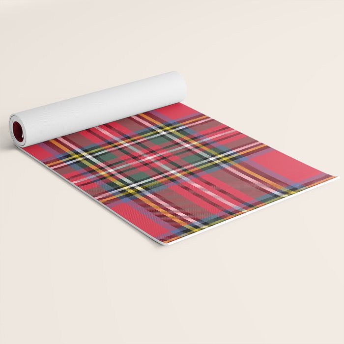 Red Tartan Yoga Mat Gallery Image 2