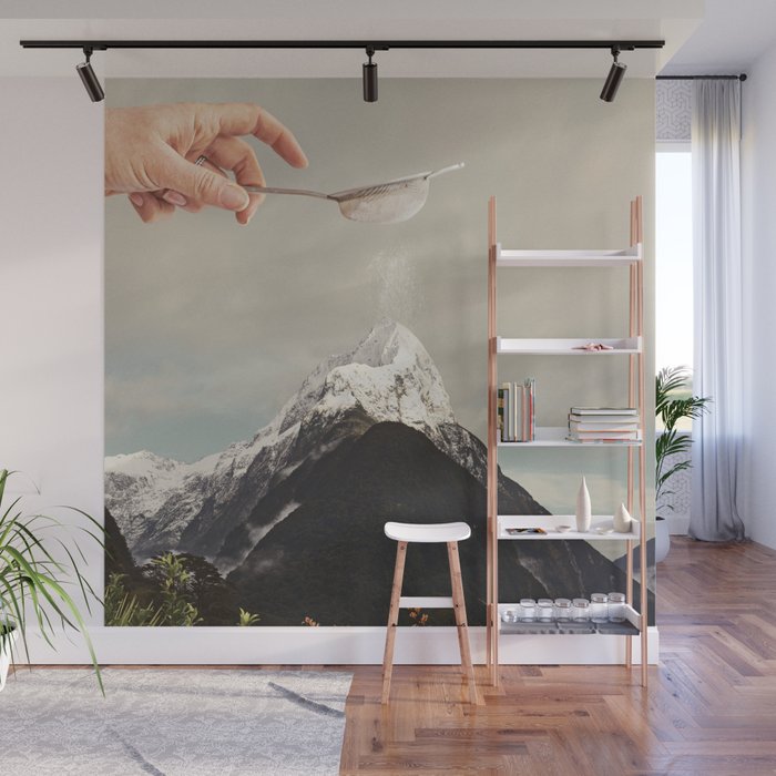 Sifted Summit - MP Snow Sugar on Mountain Peak Wall Mural Gallery Image 1