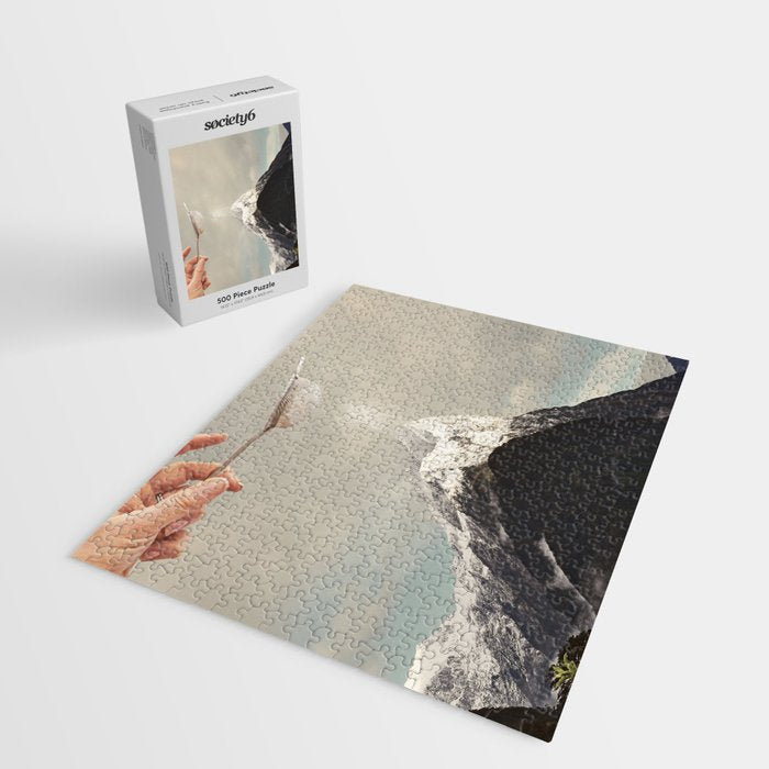 Sifted Summit - MP Snow Sugar on Mountain Peak Jigsaw Puzzle Gallery Image 2