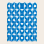 Midcentury Modern Atomic Age Starburst Pattern in Blue Poster Gallery Image 4