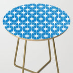 Midcentury Modern Atomic Age Starburst Pattern in Blue Side Table Gallery Image 2