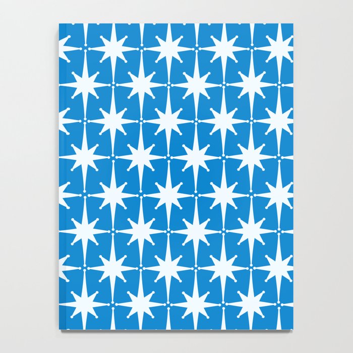Midcentury Modern Atomic Age Starburst Pattern in Blue Notebook Gallery Image 4