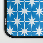 Midcentury Modern Atomic Age Starburst Pattern in Blue Laptop Sleeve Gallery Image 3