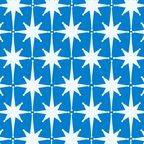 Midcentury Modern Atomic Age Starburst Pattern in Blue Coffee Mug Gallery Image 2
