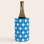Midcentury Modern Atomic Age Starburst Pattern in Blue Wine Chiller Gallery Image 2