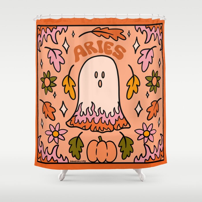 Aries Ghost Shower Curtain Gallery Image 1