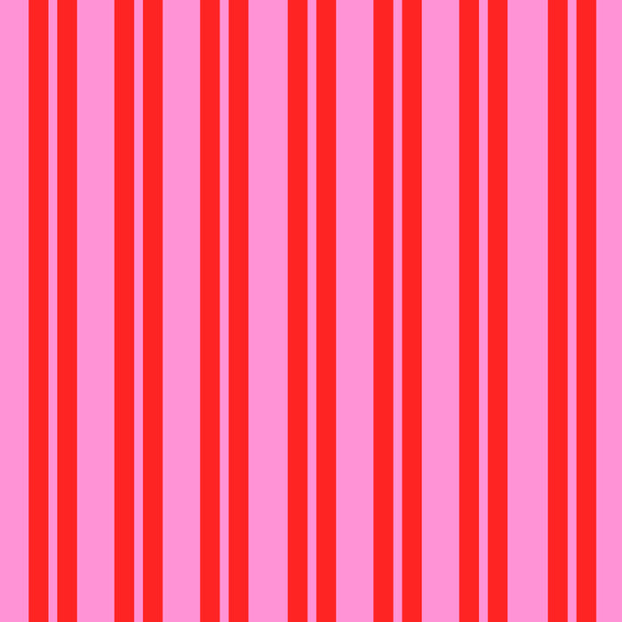 Preppy Hot Pink and Red Classic Double Stripes Contemporary Vertical Stripe Pattern Coffee Mug Gallery Image 2