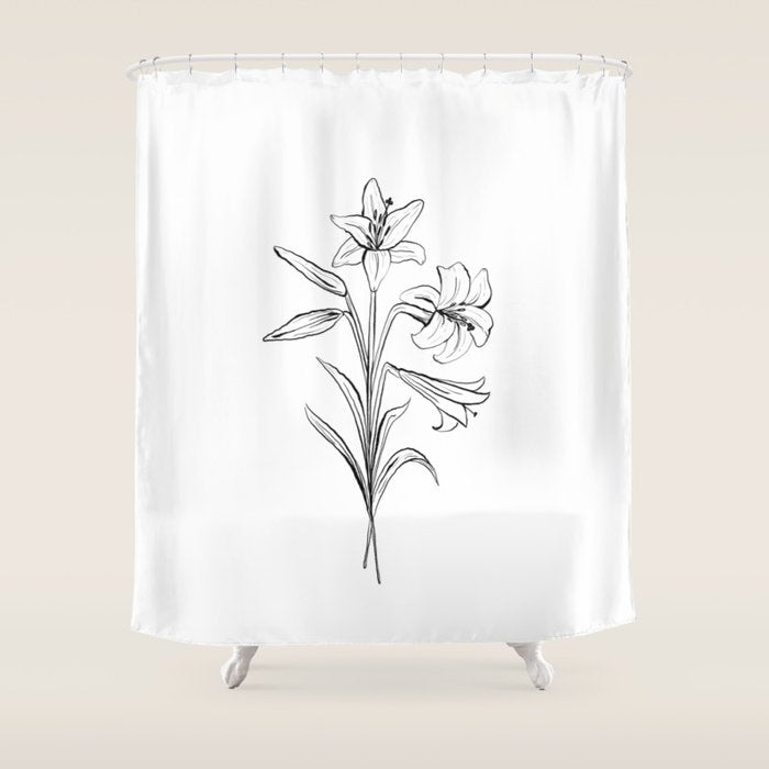 Lilies Shower Curtain Gallery Image 1